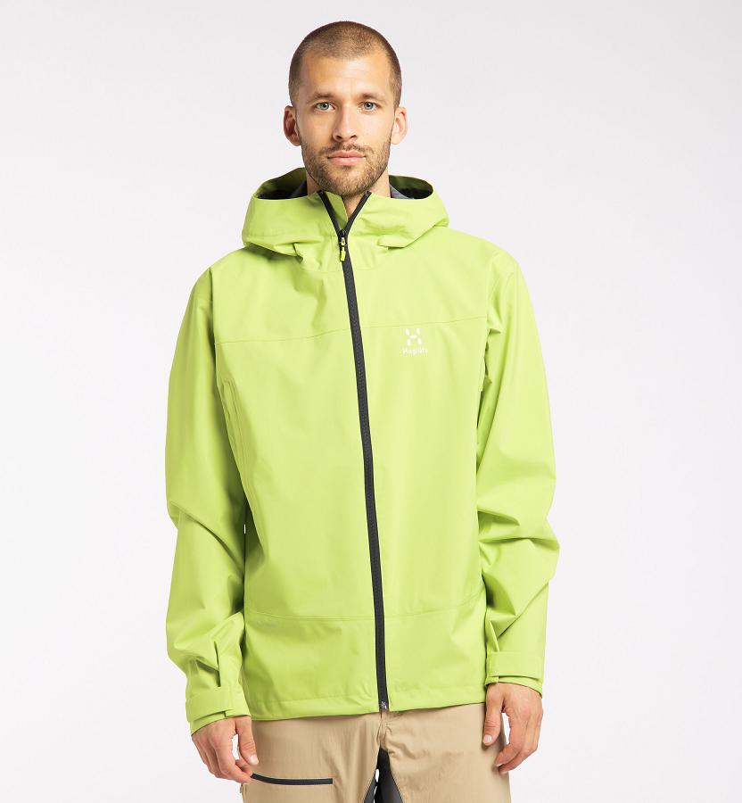 Haglöfs Mens Spate Waterproof Jacket Light Green New Zealand 64271SJYC